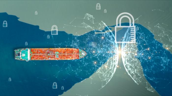 Символическое изображение закрытого Ормузского пролива.